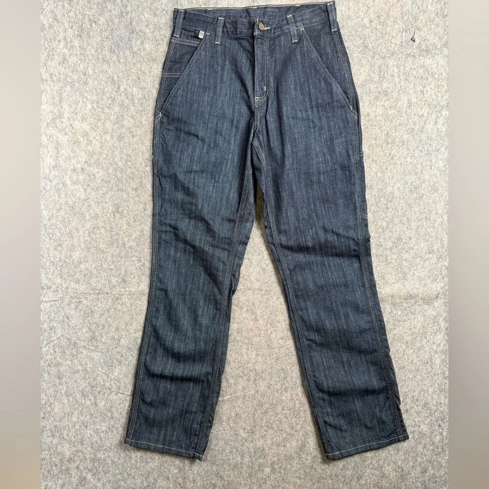 Carhartt FR Flame Resistant Denim Jeans Mens‎ 30x32 Workwear Dark Wash